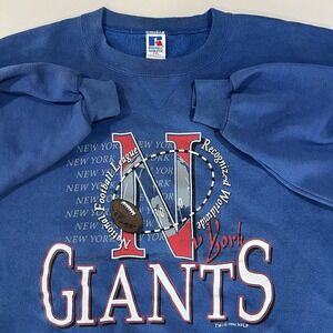 Vintage Russell New York Giants Sweatshirt Mens 2XL Blue 90's